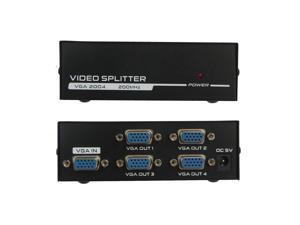 Deeirao 4 Port VGA Video Splitter Distribution Amplifier 1-to-4 Monitor VGA/SVGA LCD CRT Splitter Box Display Distributor 200MHz Supports High Resolution up to 1920x1400 (4 Port Splitter) Deeirao 4 Port VGA Video Splitter Distribution Amplifier 1-to-4 Monitor VGA/SVGA LCD CRT Splitter Box Display Distributor 200MHz Supports High Resolution up to 1920x1400 (4 Port Splitter)