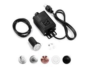 Garbage Disposal Air Switch Kit, Sink Top Waste Disposer On/Off Switch with Aluminum Alloy Power Module (LONG BRUSHED STAINLESS STEEL BUTTON) by CLEESINK Garbage Disposal Air Switch Kit, Sink Top Waste Disposer On/Off Switch with Aluminum Alloy Power Module (LONG BRUSHED STAINLESS STEEL BUTTON) by CLEESINK