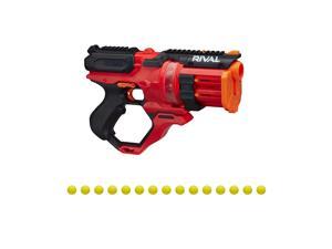 NERF Rival Roundhouse XX-1500 Red Blaster -- Clear Rotating Chamber Loads Rounds into Barrel -- 5 Integrated Magazines, 15 Rival Rounds