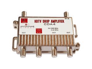 Antennas Direct 4-Port TV Distribution Amplifier, Connect Up to 4 Televisions to 1 Antenna, Power Supply, Coaxial Cable, for Indoor Use, 4K Ready, Silver - CDA4 Antennas Direct 4-Port TV Distribution Amplifier, Connect Up to 4 Televisions to 1 Antenna, Power Supply, Coaxial Cable, for Indoor Use, 4K Ready, Silver - CDA4