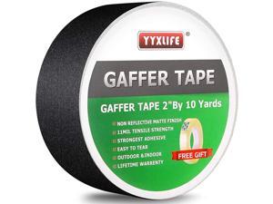 Premium Grade Gaffers Tape, Heavy Duty Non-Reflective Matte No Residue Gaff Main Stage Tape,Electrical Tape,Duct Tape for Photographers,Waterproof Gaffer Tape (2 Inch X 10 Yards, Black) Premium Grade Gaffers Tape, Heavy Duty Non-Reflective Matte No Residue Gaff Main Stage Tape,Electrical Tape,Duct Tape for Photographers,Waterproof Gaffer Tape (2 Inch X 10 Yards, Black)