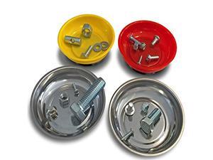 OCM 4 Pack Magnetic Parts Tray Set, Includes 2 Stainless 4 1/4-inch Diameter Bowls, 2 Impact-Resistant Color Coded Bowls OCM 4 Pack Magnetic Parts Tray Set, Includes 2 Stainless 4 1/4-inch Diameter Bowls, 2 Impact-Resistant Color Coded Bowls