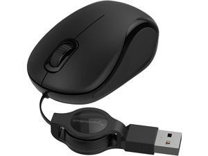 Sabrent Mini Travel USB Optical Mouse with Retractable Cable for Computers and laptops | Mac & PC Compatible (MS-OPMN) Sabrent Mini Travel USB Optical Mouse with Retractable Cable for Computers and laptops | Mac & PC Compatible (MS-OPMN)