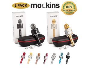 mockins 2 Pack Black & Gold Wireless Bluetooth Karaoke Microphone with Built in Bluetooth Speaker All-in-One Karaoke Machine | Compatible with Android & iOS iPhone mockins 2 Pack Black & Gold Wireless Bluetooth Karaoke Microphone with Built in Bluetooth Speaker All-in-One Karaoke Machine | Compatible with Android & iOS iPhone