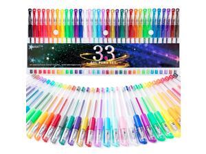 Gel Pens, 33 Color Gel Pen Fine Point Colored Pen Set with 40% More Ink for Adult Coloring Books, Drawing, Doodling, Scrapbooks Journaling Gel Pens, 33 Color Gel Pen Fine Point Colored Pen Set with 40% More Ink for Adult Coloring Books, Drawing, Doodling, Scrapbooks Journaling