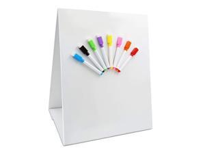 Magnetic Tabletop Desktop Easel &Whiteboard with Bonus 8X Dry Erase Markers. Double Sided and Self-Standing (13” X 12”) Magnetic Tabletop Desktop Easel &Whiteboard with Bonus 8X Dry Erase Markers. Double Sided and Self-Standing (13” X 12”)