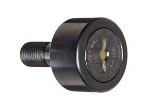 McGill CF1 3/8 Cam Follower, Standard Stud, Unsealed/Slotted, Inch, Steel, 1-3/8" Roller Diameter, 3/4" Roller Width, 1-1/4" Stud Length, 1/2" Thread Size, 2-1/32" Overall Length, 0.500" Stud Diameter McGill CF1 3/8 Cam Follower, Standard Stud, Unsealed/Slotted, Inch, Steel, 1-3/8" Roller Diameter, 3/4" Roller Width, 1-1/4" Stud Length, 1/2" Thread Size, 2-1/32" Overall Length, 0.500" Stud Diameter