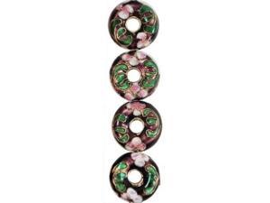 Expo BD51615 Cloisonne Donut Beads, 7-Pack,Brown Multi