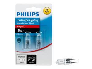 Philips Halogen Landscape Lighting T3 12-Volt Light Bulb: 3000-Kelvin, 10-Watt, G4 Base, 2-Pack Philips Halogen Landscape Lighting T3 12-Volt Light Bulb: 3000-Kelvin, 10-Watt, G4 Base, 2-Pack