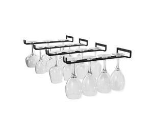 Wallniture Wine Glass Holder Stemware Rack Wall Mountable Heavy Duty Thick Wrought Iron Black 15 Inch Set of 4 Wallniture Wine Glass Holder Stemware Rack Wall Mountable Heavy Duty Thick Wrought Iron Black 15 Inch Set of 4