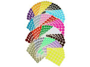 1296PCS Colored Coding Dot Stickers Blank Round Labels 20mm Assorted Colors Pack 