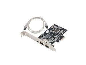 Tan QY 1394 Firewire Card,PCIe 3 Ports 1394A Firewire Expansion Card, PCI Express (1X) to External IEEE 1394 Adapter Controller (2 x 6 Pin + 1 x 4 Pin) for Desktop PC and DV Connection Tan QY 1394 Firewire Card,PCIe 3 Ports 1394A Firewire Expansion Card, PCI Express (1X) to External IEEE 1394 Adapter Controller (2 x 6 Pin + 1 x 4 Pin) for Desktop PC and DV Connection