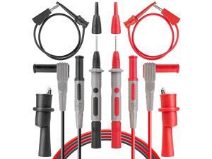 AstroAI Multimeter Test Leads Kit with Alligator Clips and Plunger Test Mini Hooks Test Probes 1000V 10A CAT III & CAT IV 600V for Multimeter, Voltmeter, Clamp Meter AstroAI Multimeter Test Leads Kit with Alligator Clips and Plunger Test Mini Hooks Test Probes 1000V 10A CAT III & CAT IV 600V for Multimeter, Voltmeter, Clamp Meter