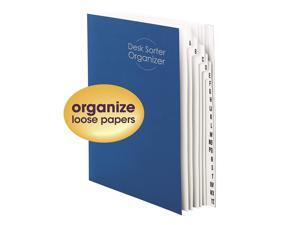 Smead Desk File/Sorter, Alphabetic (A-Z), 20 Dividers, Letter Size, Blue (89282) Smead Desk File/Sorter, Alphabetic (A-Z), 20 Dividers, Letter Size, Blue (89282)