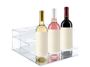 Acrylic Bottle Holder | Wine Display Riser | 9 Bottles, 3 Tier Rack | Bar Counter-Top Display Stand | Wine Rack Holder For Kitchen, Pantry, Fridge | Storage Organizer For Wine, Soda, Syrups and Beer Acrylic Bottle Holder | Wine Display Riser | 9 Bottles, 3 Tier Rack | Bar Counter-Top Display Stand | Wine Rack Holder For Kitchen, Pantry, Fridge | Storage Organizer For Wine, Soda, Syrups and Beer