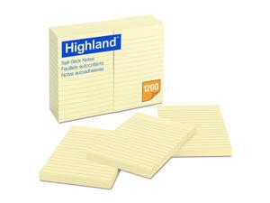 Highland Notes, Pad, 4 Inches x 6 Inches, Lined, Yellow, 12 Pads per Pack Highland Notes, Pad, 4 Inches x 6 Inches, Lined, Yellow, 12 Pads per Pack