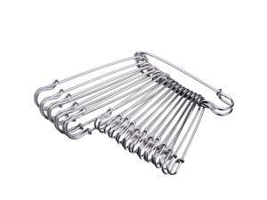 Outus 30 Pieces Extra Large Safety Pins Stainless Steel Heavy Duty Safety Pins for Blankets, Skirts, Kilts (4 Inch and 3 Inch) Outus 30 Pieces Extra Large Safety Pins Stainless Steel Heavy Duty Safety Pins for Blankets, Skirts, Kilts (4 Inch and 3 Inch)