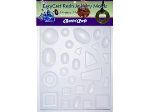 Environmental Technology Castin Craft EasyCast Resin Jewelry Mold, 8 Artistic Shapes On One Tray Environmental Technology Castin Craft EasyCast Resin Jewelry Mold, 8 Artistic Shapes On One Tray
