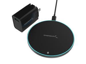 Sabrent 10W Qi Wireless Fast Charger Charging Pad, with Quick Charge 3.0 USB Wall Charger Universally Compatible with All Qi Enabled Phones (WL-QIFC-QCP1) Sabrent 10W Qi Wireless Fast Charger Charging Pad, with Quick Charge 3.0 USB Wall Charger Universally Compatible with All Qi Enabled Phones (WL-QIFC-QCP1)