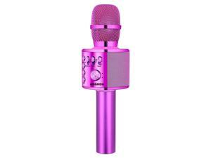 BONAOK Wireless Bluetooth Karaoke Microphone,3-in-1 Portable Handheld karaoke Mic Speaker Machine Christmas Birthday Home Party for Android/iPhone/PC or All Smartphone(Q37 Purple)