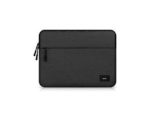Water Resistant Canvas Laptop Sleeve Case with Pocket for 12.2” Samsung Chromebook Plus V2 / 11.6" Chromebook 3, 11.5” RCA Galileo Pro, Dell Inspiron 11 3000, Dell Chromebook 11, Dell XPS 12 (Black)