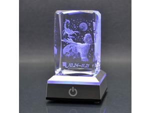 HOCHANCE 3D Constellation Scorpio Crystal with LED Colourful Light Base,Birthday Present Valentines Day Gifts for Girlfriend Woman Aunt Wife Mom,Oct. 24 - Nov. 21,Symbolic Energy: Mystery HOCHANCE 3D Constellation Scorpio Crystal with LED Colourful Light Base,Birthday Present Valentines Day Gifts for Girlfriend Woman Aunt Wife Mom,Oct. 24 - Nov. 21,Symbolic Energy: Mystery