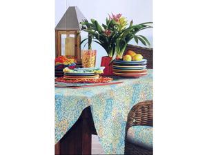 Fiesta Tablecloth Mosaic Dots in Blue Green Orange Yellow - Spiral Tile/Multi - 60 Inches by 84 Inches Fiesta Tablecloth Mosaic Dots in Blue Green Orange Yellow - Spiral Tile/Multi - 60 Inches by 84 Inches