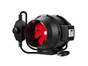 VIVOHOME 6 Inch 395 CFM Black Round Exhaust Inline Duct Fan with Variable Speed Controller for Indoor Garden Ventilation VIVOHOME 6 Inch 395 CFM Black Round Exhaust Inline Duct Fan with Variable Speed Controller for Indoor Garden Ventilation