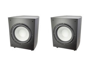 2 x Phase Tech POWER-FL12-II Sealed 12" Subwoofer 600W Home Audio Black 2 x Phase Tech POWER-FL12-II Sealed 12" Subwoofer 600W Home Audio Black