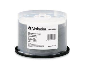 Verbatim 97339 BD-R 25GB 6X DataLifePlus White Inkjet Printable, Hub Printable -