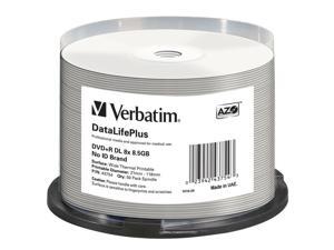 Verbatim 43754 DVD+R DL 8.5GB 8X DataLifePlus White Thermal Printable, Hub Verbatim 43754 DVD+R DL 8.5GB 8X DataLifePlus White Thermal Printable, Hub