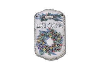 Welcome Wreath" by Trendy Decor 4U Resin Sculpted Indoor/ Outdoor Plaques Welcome Wreath" by Trendy Decor 4U Resin Sculpted Indoor/ Outdoor Plaques