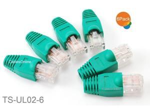 6-Pack 4-Pair Ethernet Loopback Plug, Pinout 1-3,2-6,4-7,5-8 Green, TS-UL02-6 6-Pack 4-Pair Ethernet Loopback Plug, Pinout 1-3,2-6,4-7,5-8 Green, TS-UL02-6