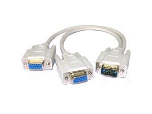 15 Pin VGA Male to Dual VGA SVGA Female Adapter Cable Splitter Monitor Video 15 Pin VGA Male to Dual VGA SVGA Female Adapter Cable Splitter Monitor Video