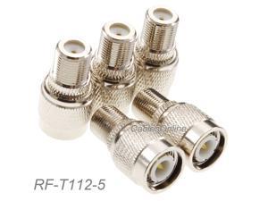 CablesOnline RF-N153-2 2-Pack N Female Jack to TNC Male Plug RF Adapter 