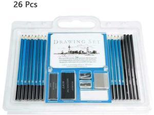 YOTINO 26 Piece Professional Art Kit - Artist Drawing and Sketching Pencil Set w YOTINO 26 Piece Professional Art Kit - Artist Drawing and Sketching Pencil Set w