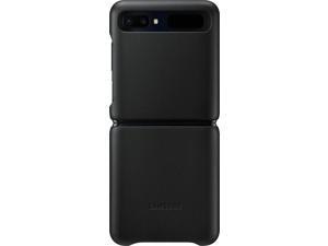 Flip Leather Cover Case For Samsung Galaxy Z FlipBlack Flip Leather Cover Case For Samsung Galaxy Z FlipBlack