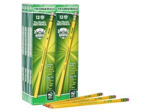 TICONDEROGA Pencils, Wood-Cased, Unsharpened, Graphite #2 HB Soft, Yellow, 96... TICONDEROGA Pencils, Wood-Cased, Unsharpened, Graphite #2 HB Soft, Yellow, 96...