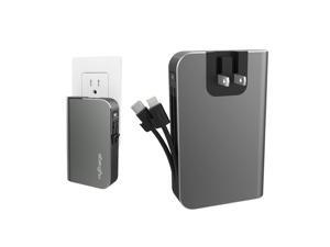 myCharge Portable Charger USB C Power Bank 6700mAh / 18W Fast Charging Hub Built in Cable & Wall Plug Phone External Battery Pack (iPhone Lightning for Apple + Type C Cord for Samsung Galaxy Android) myCharge Portable Charger USB C Power Bank 6700mAh / 18W Fast Charging Hub Built in Cable & Wall Plug Phone External Battery Pack (iPhone Lightning for Apple + Type C Cord for Samsung Galaxy Android)