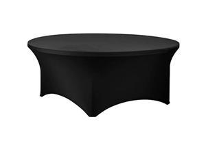 72 Inch Round Spandex Table Cover (Black)