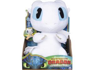 Dragons DreamWorks Squeeze & Growl Lightfury 10-inch Plush with Sounds