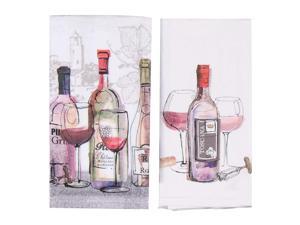 Kay Dee Designs Choice Wine Artistic Kitchen Bar Towel Bundle, Set of 2