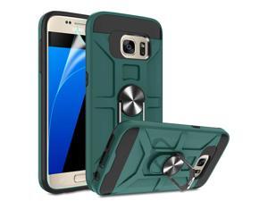 Atump 360° Rotation Ring Holder Kickstand Galaxy A10S Case with HD Screen Protector Midnight Green Work with Magnetic Car Mount PC+ TPU Phone Case for Samsung Galaxy A10S 