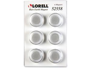 Lorell Rare Earth Magnetic Paper Clips 6/PK Clear 52558