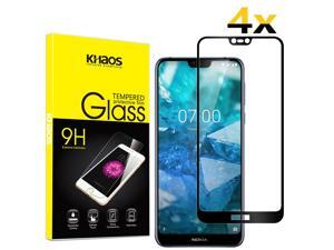4-Pack Khaos For Nokia 7.1 Full Cover Tempered Glass Screen Protector -Black 4-Pack Khaos For Nokia 7.1 Full Cover Tempered Glass Screen Protector -Black