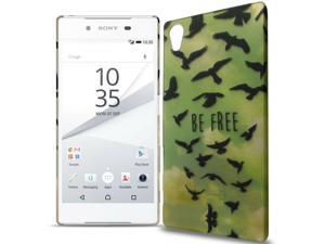 for Sony Xperia Z5 Case - Be Free Bird Design Hard Slim Back Cover