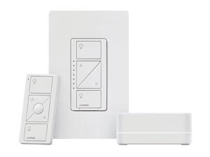 Lutron P-Bdg-Pkg1w 120v White Smart Lighting Dimmer Switch Starter Kit Lutron P-Bdg-Pkg1w 120v White Smart Lighting Dimmer Switch Starter Kit