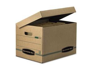 STOR/FILE Storage Box, Letter/Legal, Attached Lid, Kraft/Green, 12/Carton STOR/FILE Storage Box, Letter/Legal, Attached Lid, Kraft/Green, 12/Carton