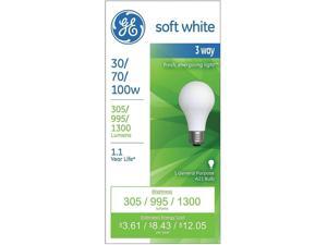 GE 3-Way Light Bulb 30/70/100 watt Incandescent Soft white 1/Pk 228861 GE 3-Way Light Bulb 30/70/100 watt Incandescent Soft white 1/Pk 228861