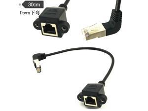 1FT RJ45 Male to Female Screw panel mount Ethernet LAN Network extension Cable 1FT RJ45 Male to Female Screw panel mount Ethernet LAN Network extension Cable